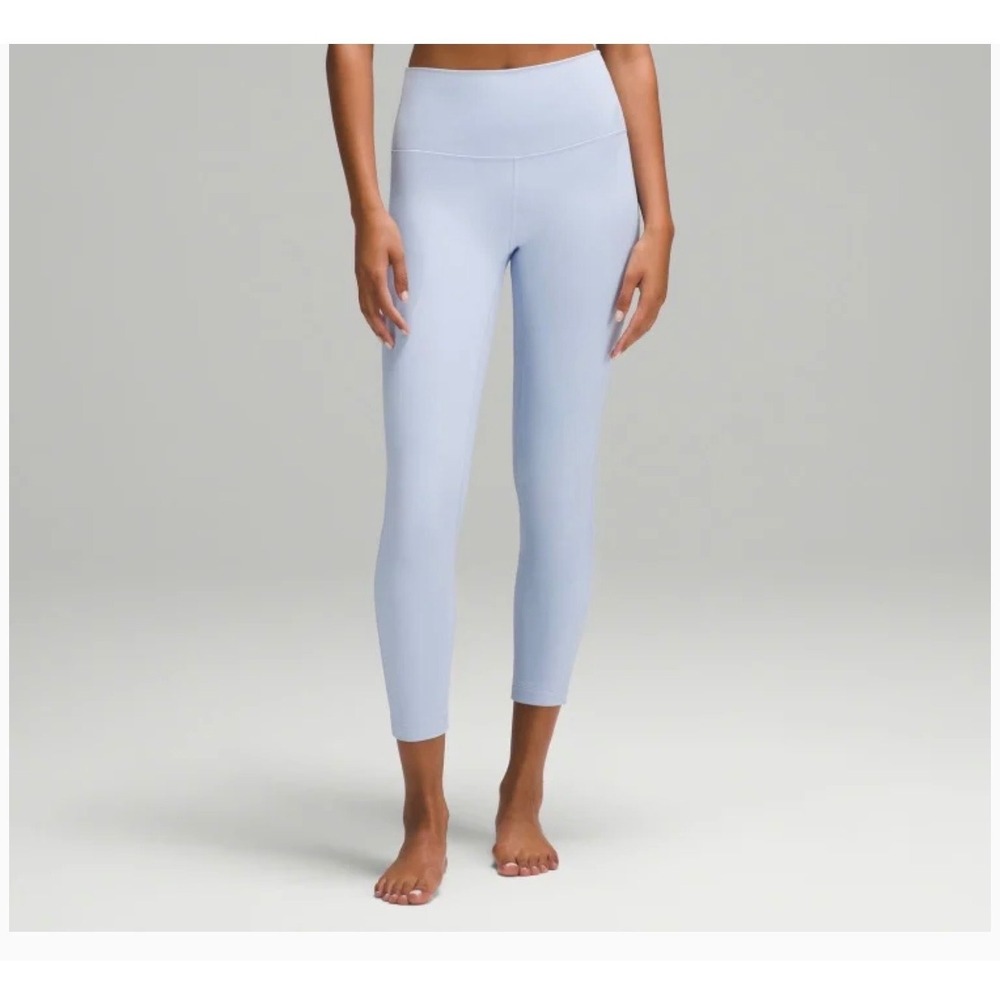 Lululemon Align High-Rise Crop 23 Blue Linen Nulu Yoga Leggings Size 4